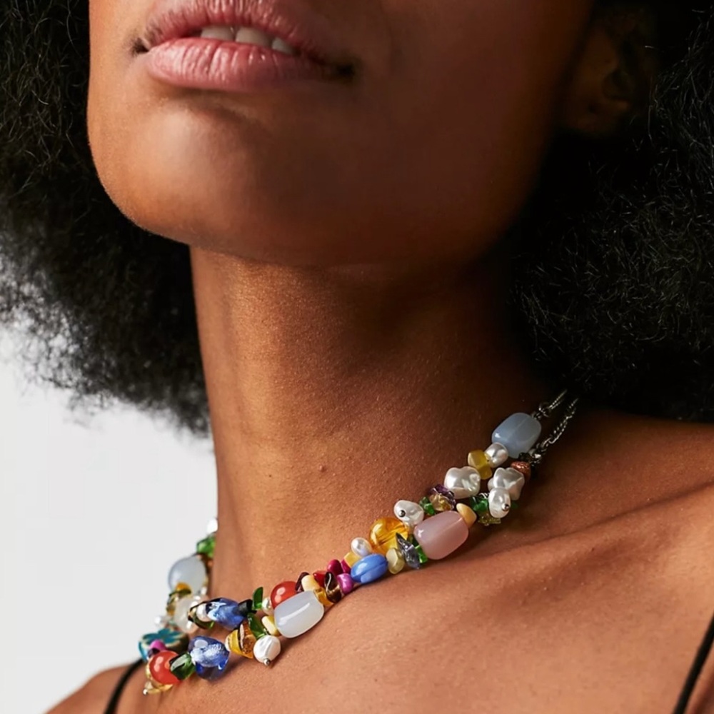 Free People Steal the Show Double strand Necklace NWT